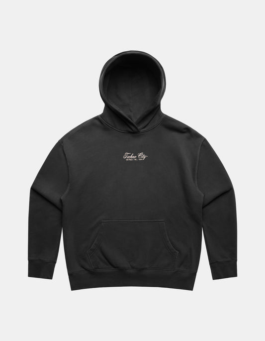 Script Embroidered Garment Dyed Pullover (Pre-Order)